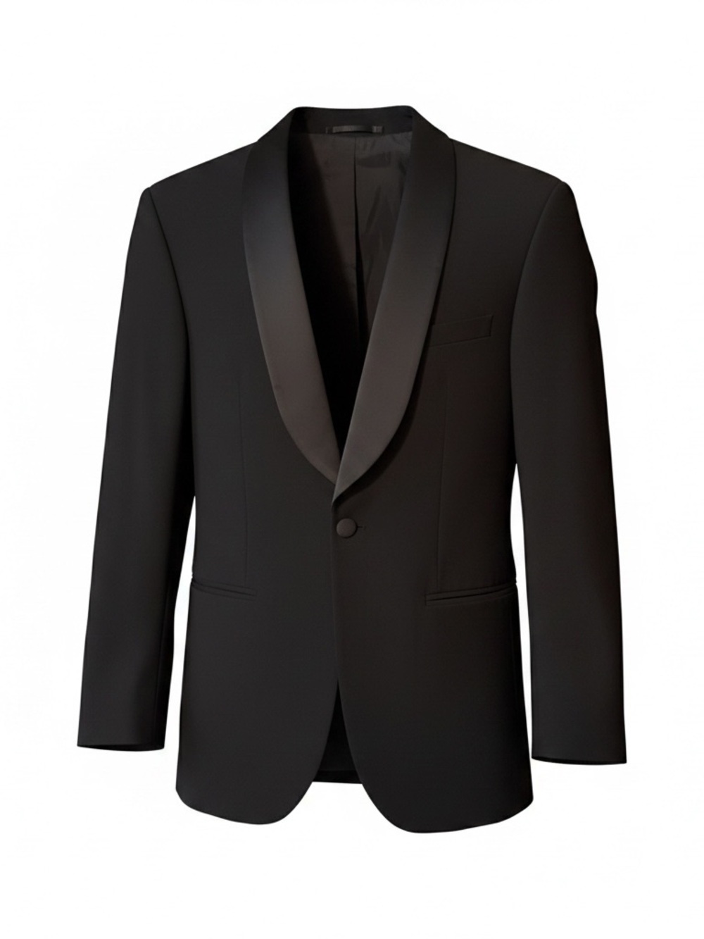 H&M Black Satin Shawl Lapel Tuxedo Blazer Sz 36R